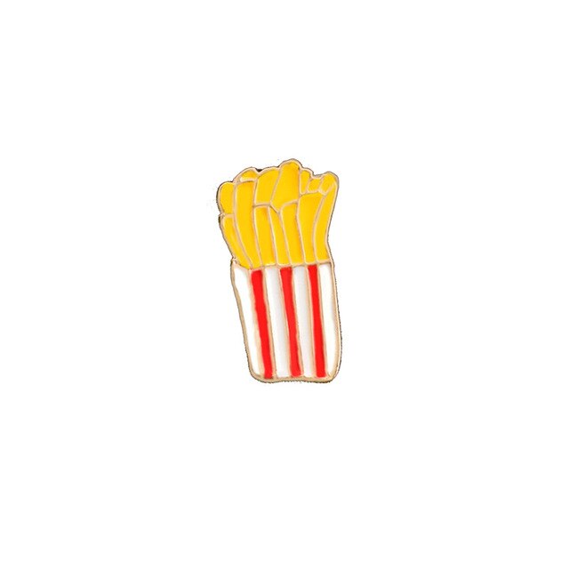 13 Style Snack Brooch Burger Pizza Chicken Drinks Coffee Popcorn French Fries Hot Dog Enamel Pins Food Brooche For Women Jewelry